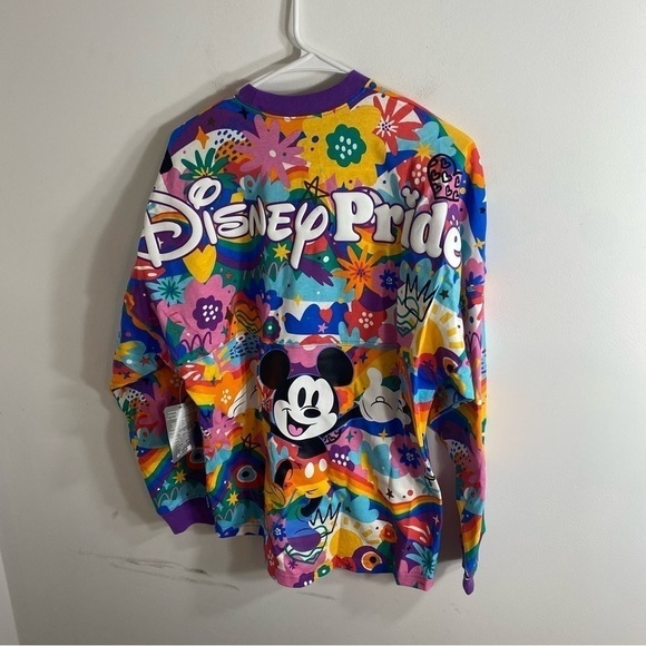 Disney Parks Pride Spirit Jersey NEW XS Colorful Rainbow LGBTQ Mickey Mouse - Picture 2 of 8